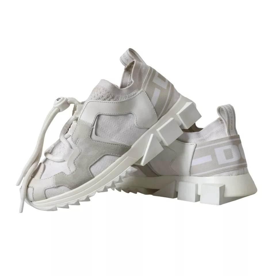 Dolce & Gabbana White Mesh Sorrento Trekking Sneakers Shoes - Hilstor