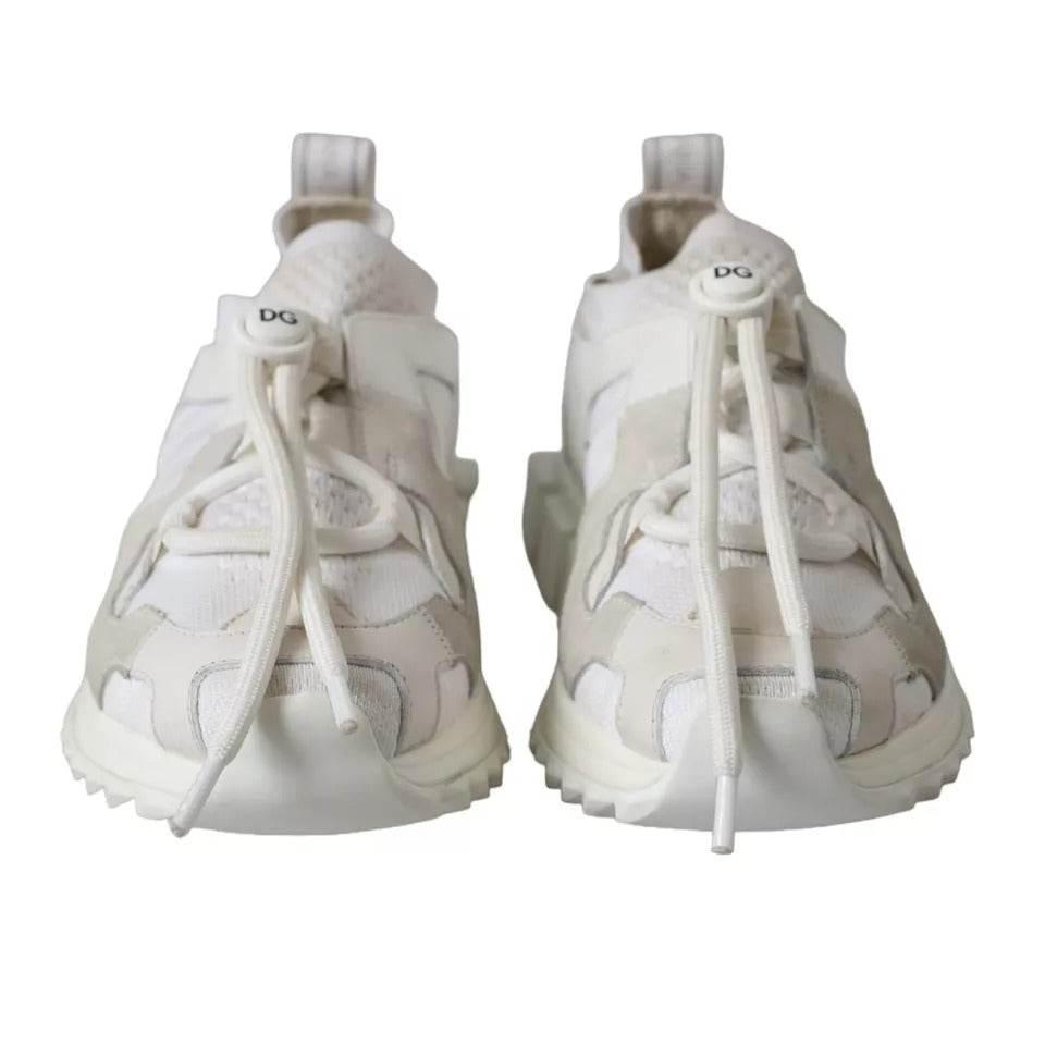 Dolce & Gabbana White Mesh Sorrento Trekking Sneakers Shoes - Hilstor