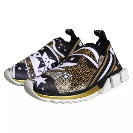 Dolce & Gabbana Multicolor Comet Star Print Sorrento Sneakers Shoes - Hilstor