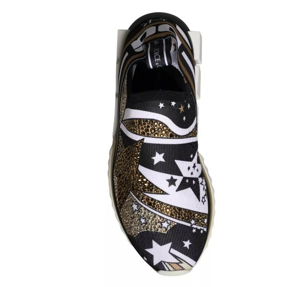 Dolce & Gabbana Multicolor Comet Star Print Sorrento Sneakers Shoes - Hilstor