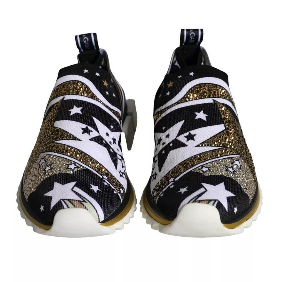 Dolce & Gabbana Multicolor Comet Star Print Sorrento Sneakers Shoes - Hilstor
