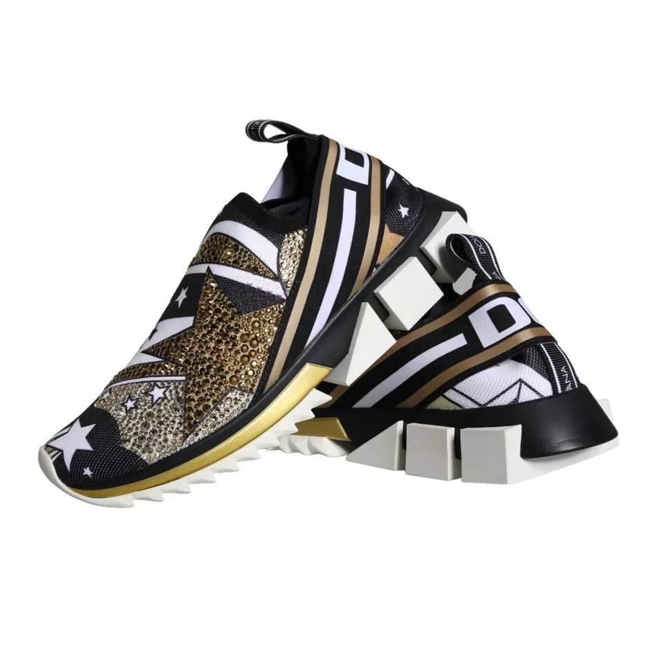 Dolce & Gabbana Multicolor Comet Star Print Sorrento Sneakers Shoes - Hilstor