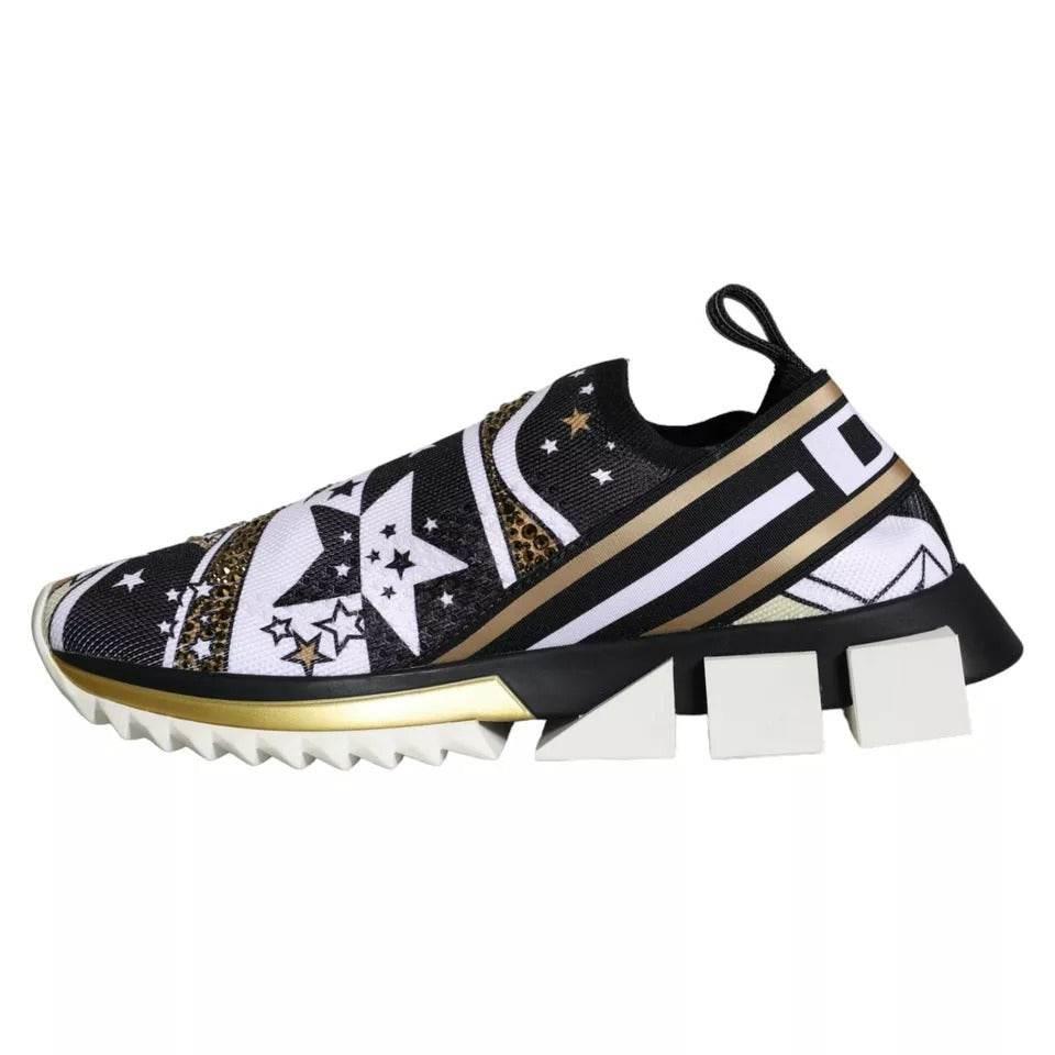 Dolce & Gabbana Multicolor Comet Star Print Sorrento Sneakers Shoes - Hilstor