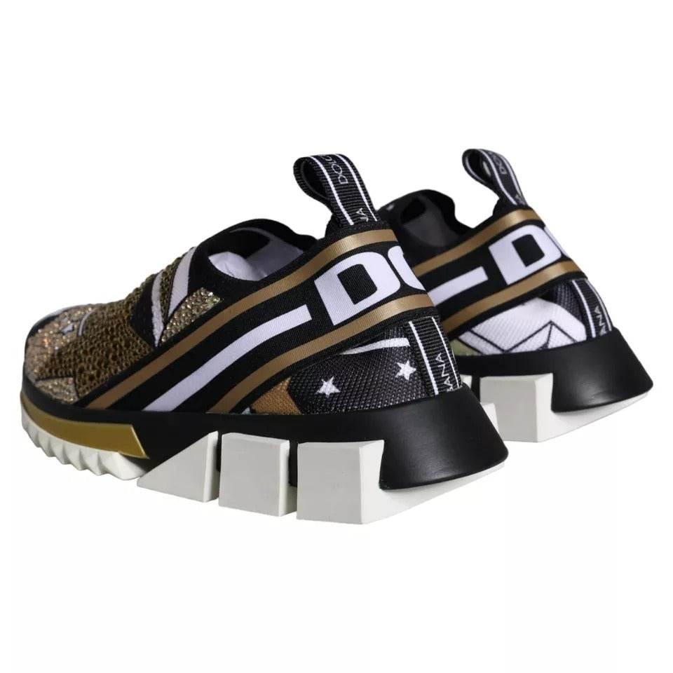 Dolce & Gabbana Multicolor Comet Star Print Sorrento Sneakers Shoes - Hilstor