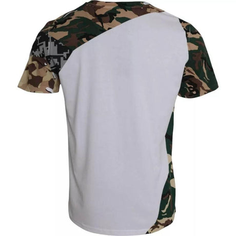 Dolce & Gabbana White Camouflage Stars Crew Neck Men T-shirt - Hilstor