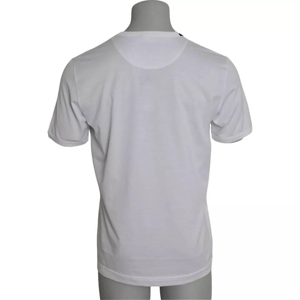 Dolce & Gabbana White Cotton Round Neck Short Sleeves T-shirt - Hilstor