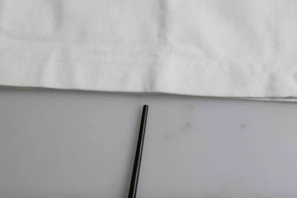 Dolce & Gabbana White Love & Peace Cotton Round Neck T-shirt - Hilstor