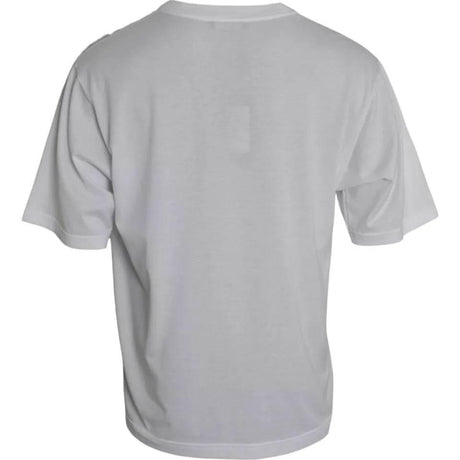 Dolce & Gabbana White Cotton Round Neck Short Sleeve T-shirt - Hilstor