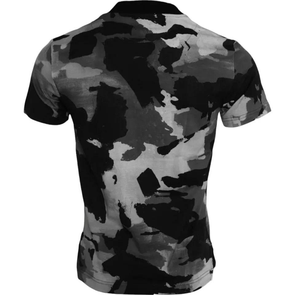Dolce & Gabbana Multicolor Camouflage Cotton Crewneck T-shirt - Hilstor