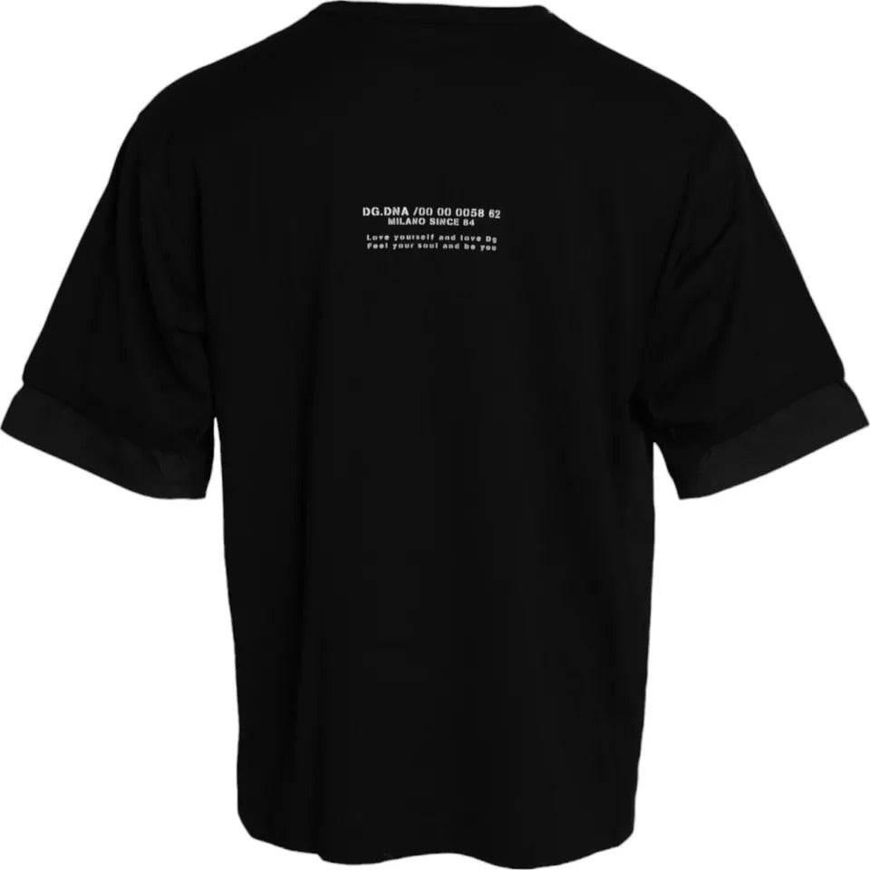 Dolce & Gabbana Black Cotton Pocket Short Sleeves Men T-shirt - Hilstor