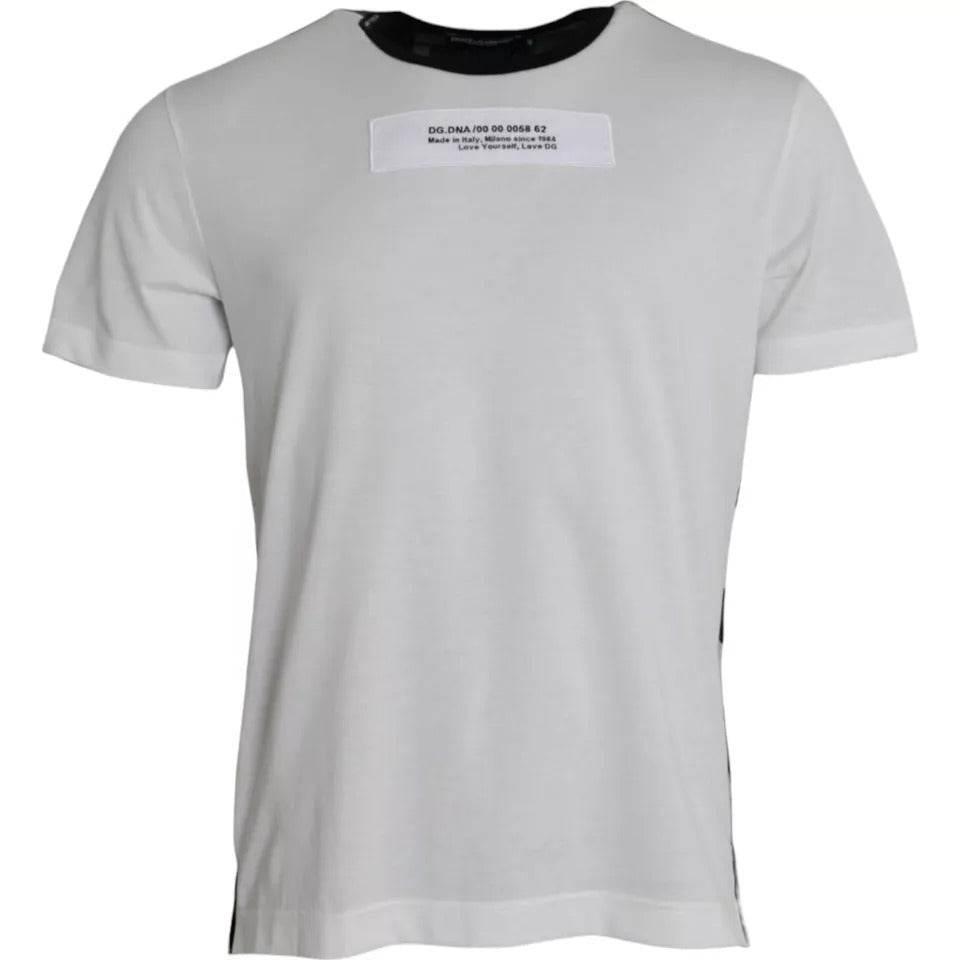 Dolce & Gabbana Black White Camouflage Round Neck T-shirt - Hilstor