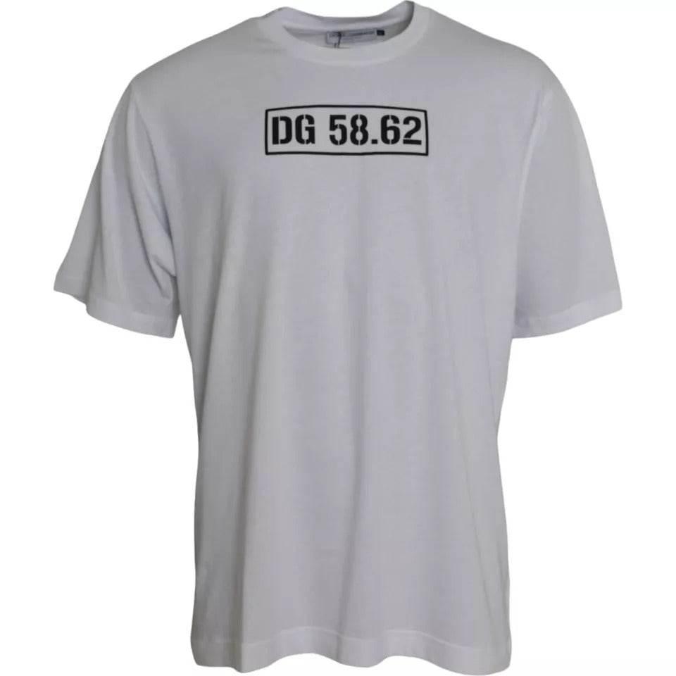 Dolce & Gabbana White Logo Round Neck Short Sleeves T-shirt - Hilstor