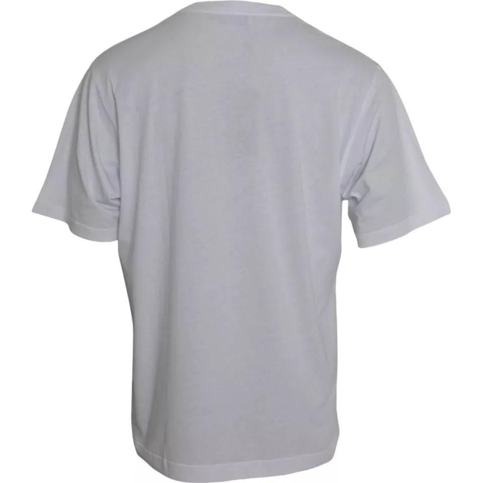 Dolce & Gabbana White Logo Round Neck Short Sleeves T-shirt - Hilstor