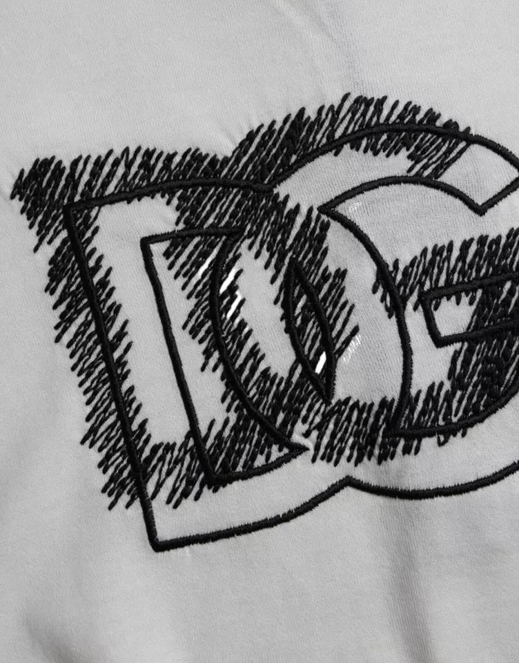 Dolce & Gabbana White Logo Round Neck Short Sleeves T-shirt - Hilstor
