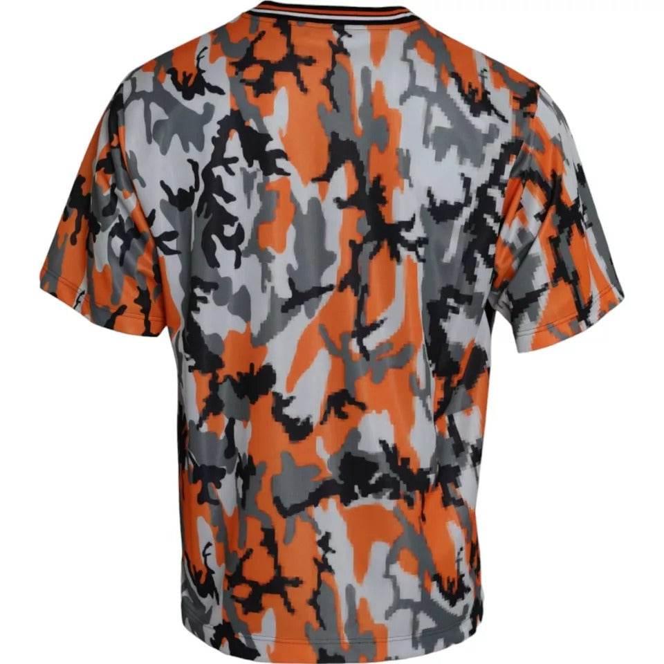 Dolce & Gabbana Multicolor Camouflage Cotton Crew Neck Men T-shirt - Hilstor