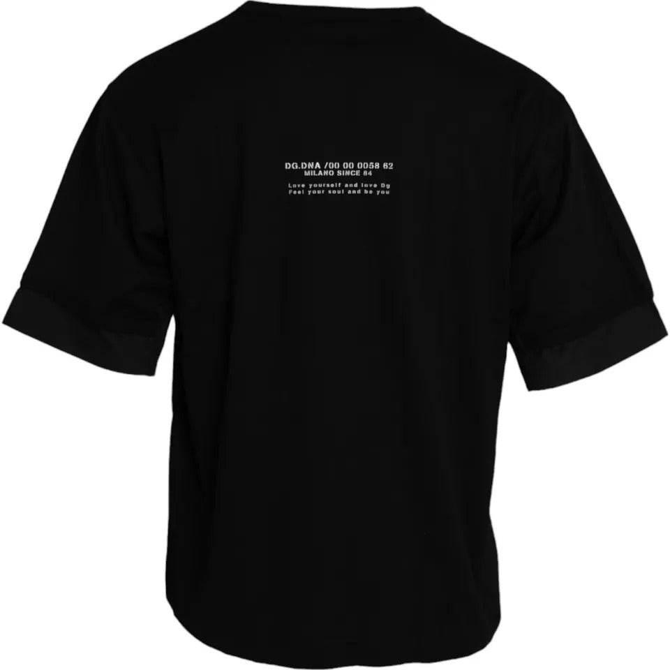 Dolce & Gabbana Black Cotton Pocket Short Sleeves Men T-shirt - Hilstor