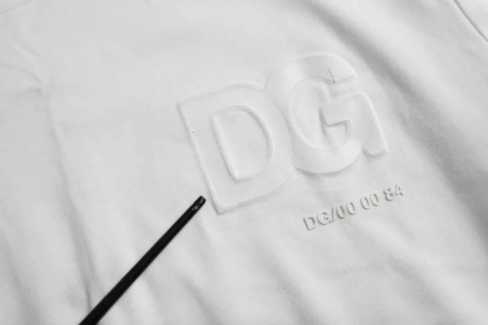 Dolce & Gabbana White Logo Round Neck Short Sleeves T-shirt - Hilstor