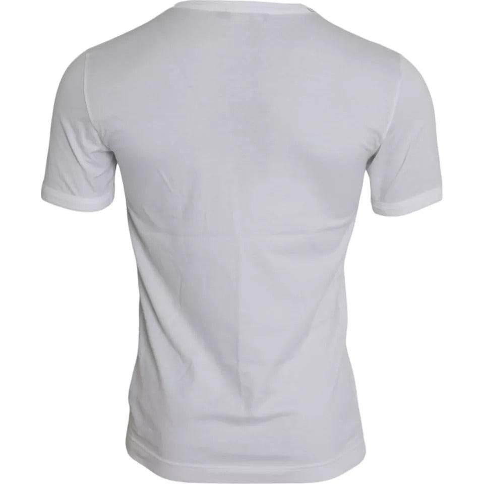Dolce & Gabbana White King Of Love Round Neck Short Sleeves T-shirt - Hilstor