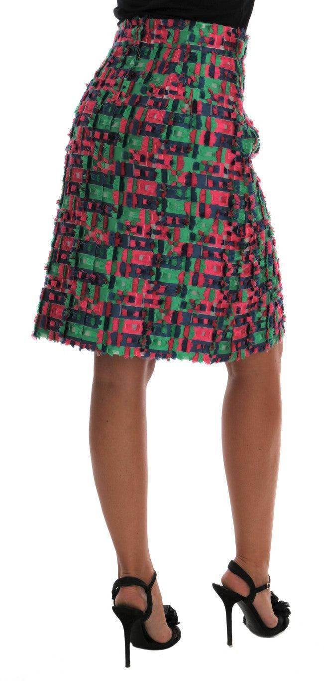 Dolce & Gabbana Elegant Jacquard High Waist Pencil Skirt - Hilstor