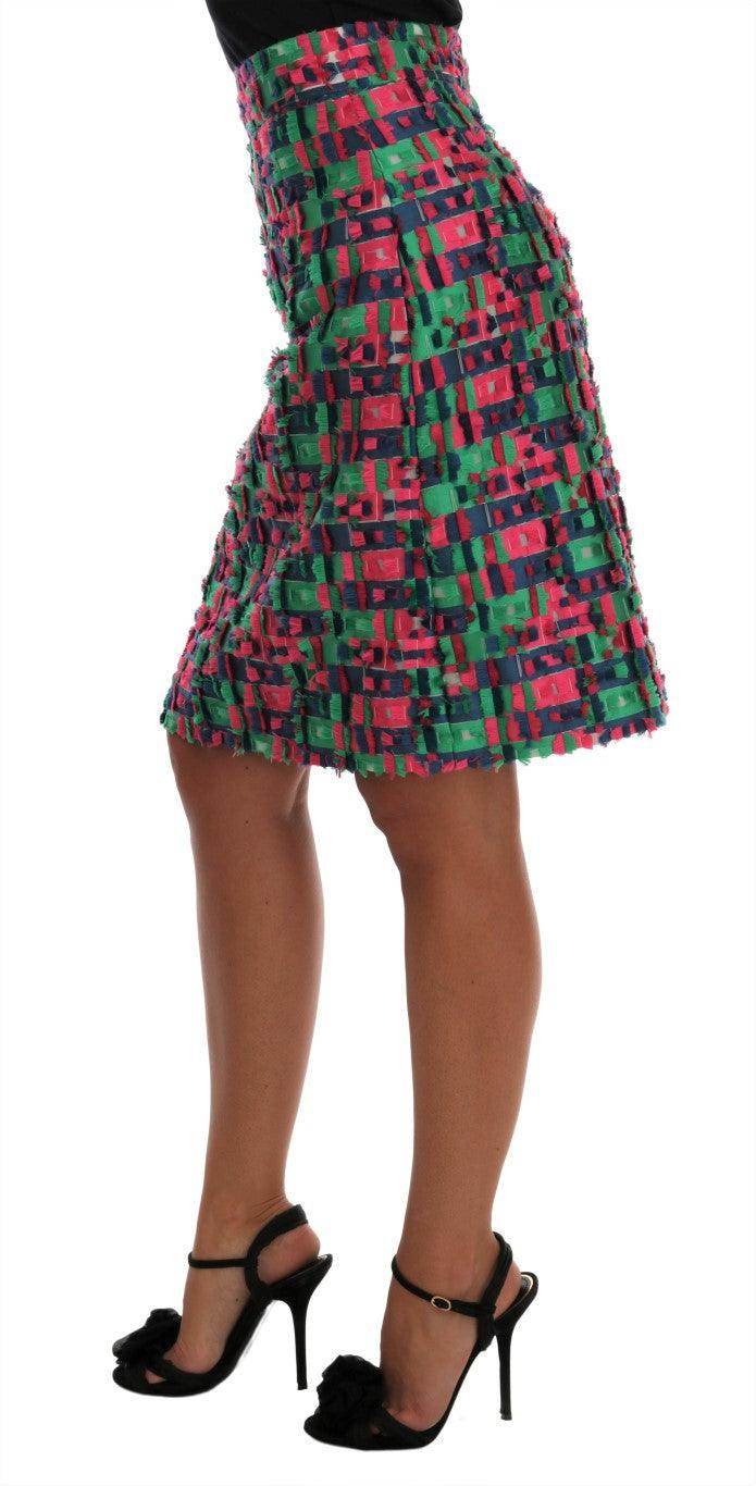Dolce & Gabbana Elegant Jacquard High Waist Pencil Skirt - Hilstor