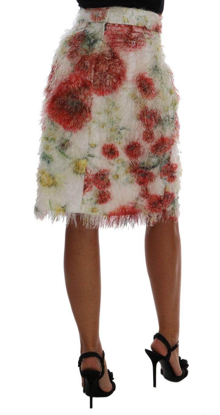 Dolce & Gabbana Elegant Floral High-Waist Pencil Skirt - Hilstor