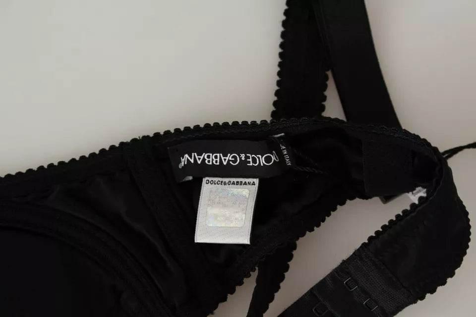 Dolce & Gabbana Black Silk Lace Balconcino Bra Underwear - Hilstor