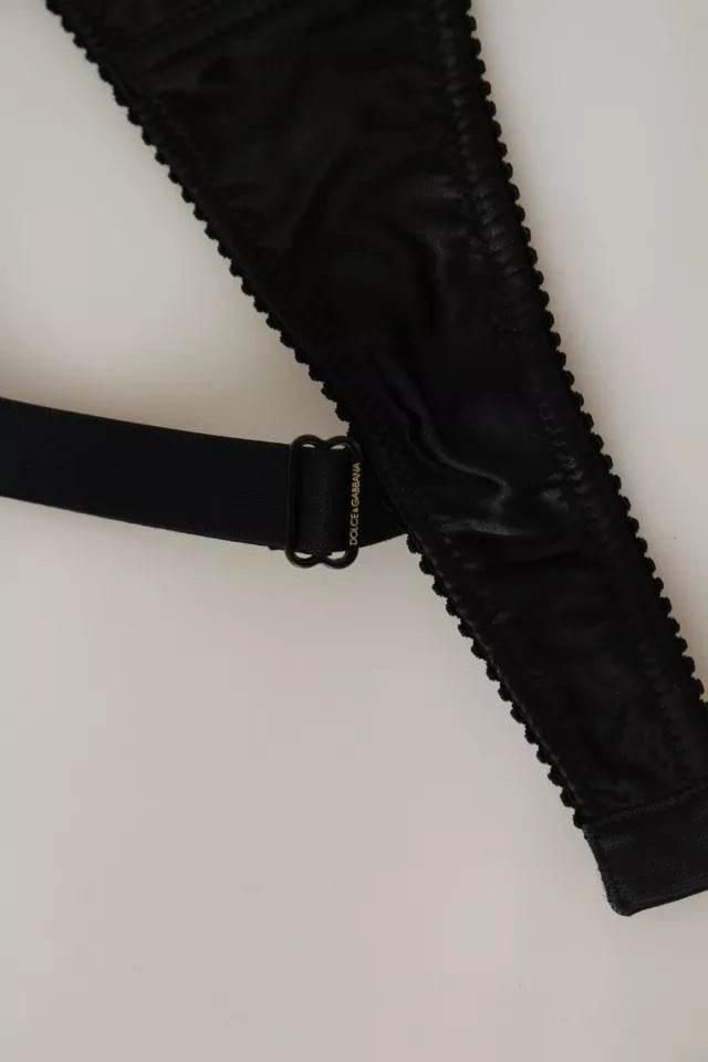 Dolce & Gabbana Black Silk Lace Balconcino Bra Underwear - Hilstor
