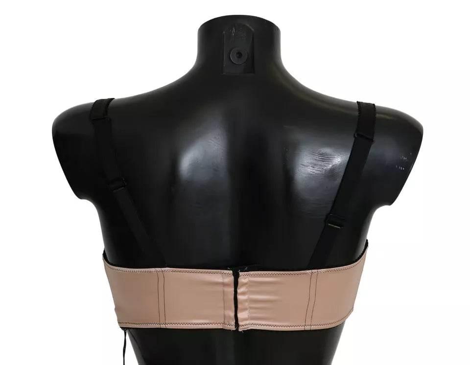 Dolce & Gabbana Black Straps Pink Balconcino Bra - Hilstor