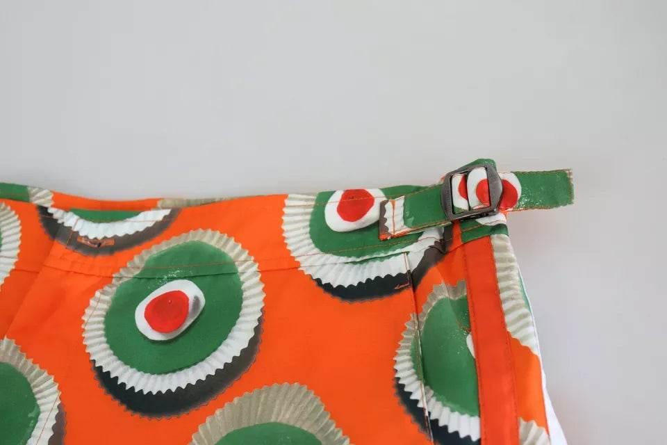 Dolce & Gabbana Orange Cupcake Beachwear Shorts Swimwear - Hilstor