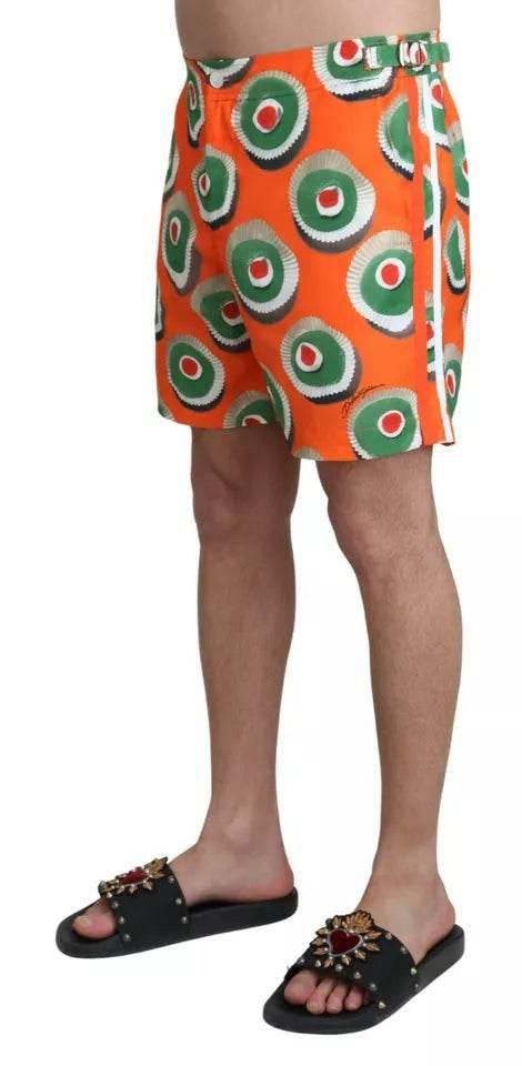 Dolce & Gabbana Orange Cupcake Beachwear Shorts Swimwear - Hilstor