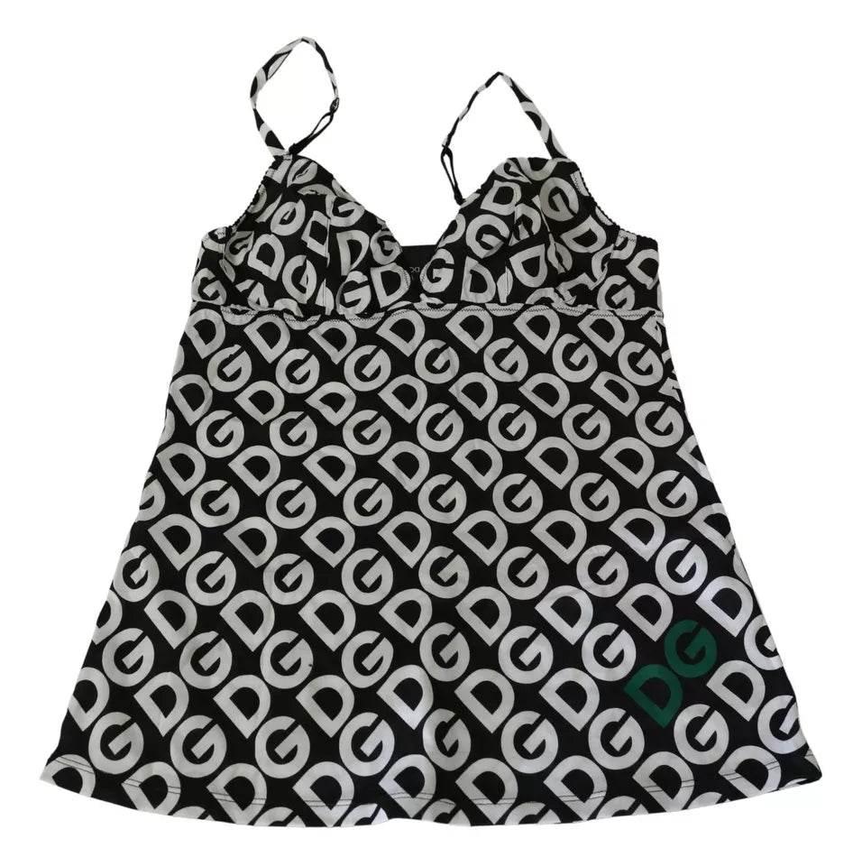 Dolce & Gabbana Black DG Mania Print Sleeveless Swimwear - Hilstor