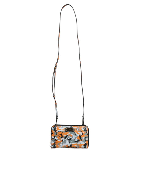 Dolce & Gabbana Multicolor Camouflage Leather Purse Cross Body Bag - Hilstor
