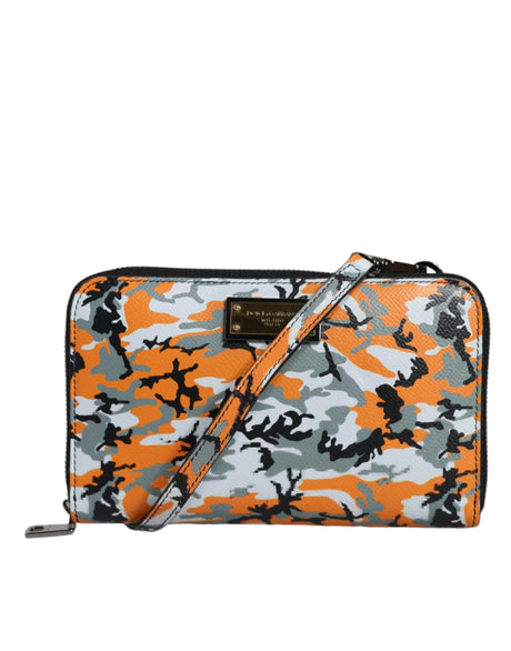Dolce & Gabbana Multicolor Camouflage Leather Purse Cross Body Bag - Hilstor