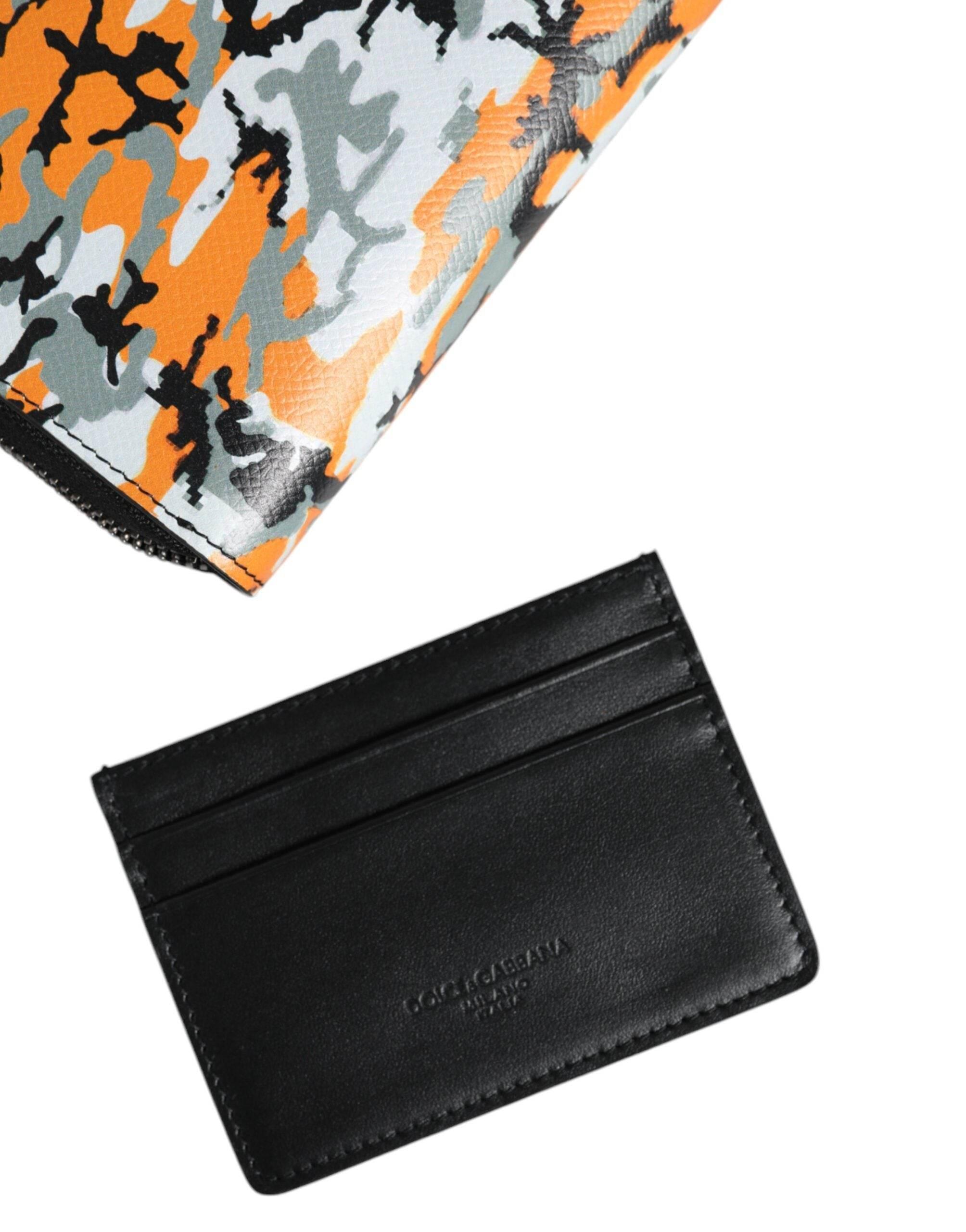 Dolce & Gabbana Multicolor Camouflage Leather Purse Cross Body Bag - Hilstor
