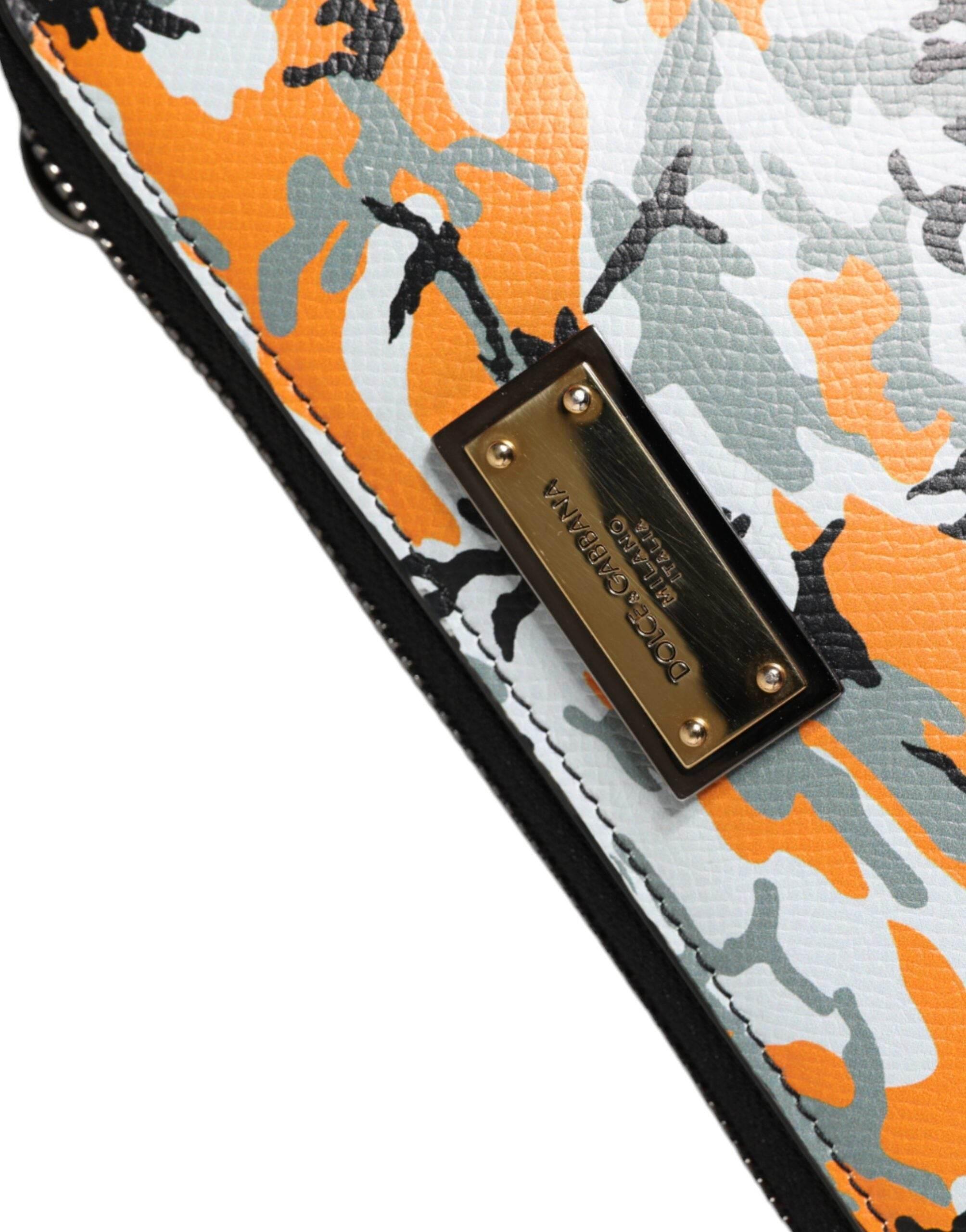 Dolce & Gabbana Multicolor Camouflage Leather Purse Cross Body Bag - Hilstor