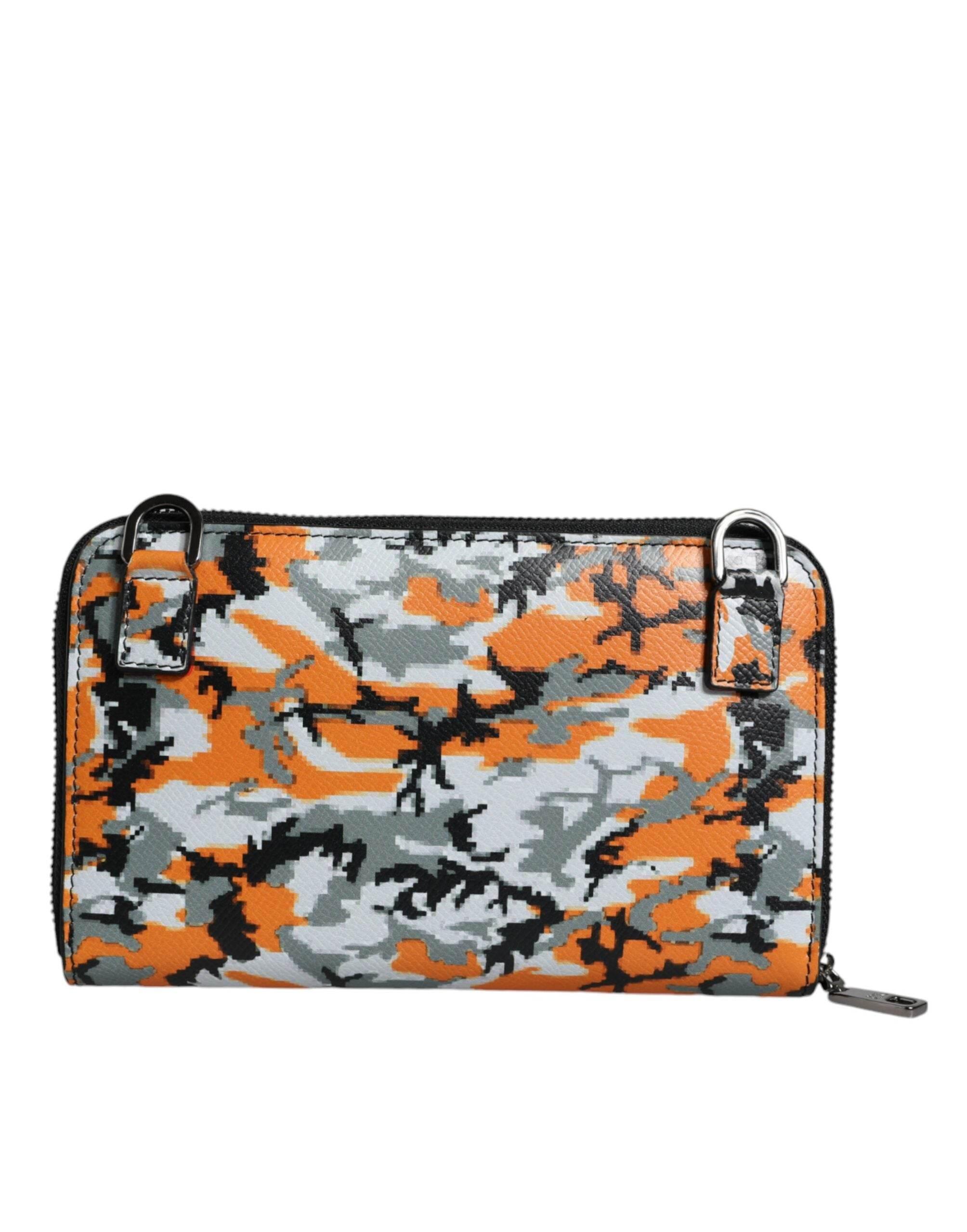 Dolce & Gabbana Multicolor Camouflage Leather Purse Cross Body Bag - Hilstor