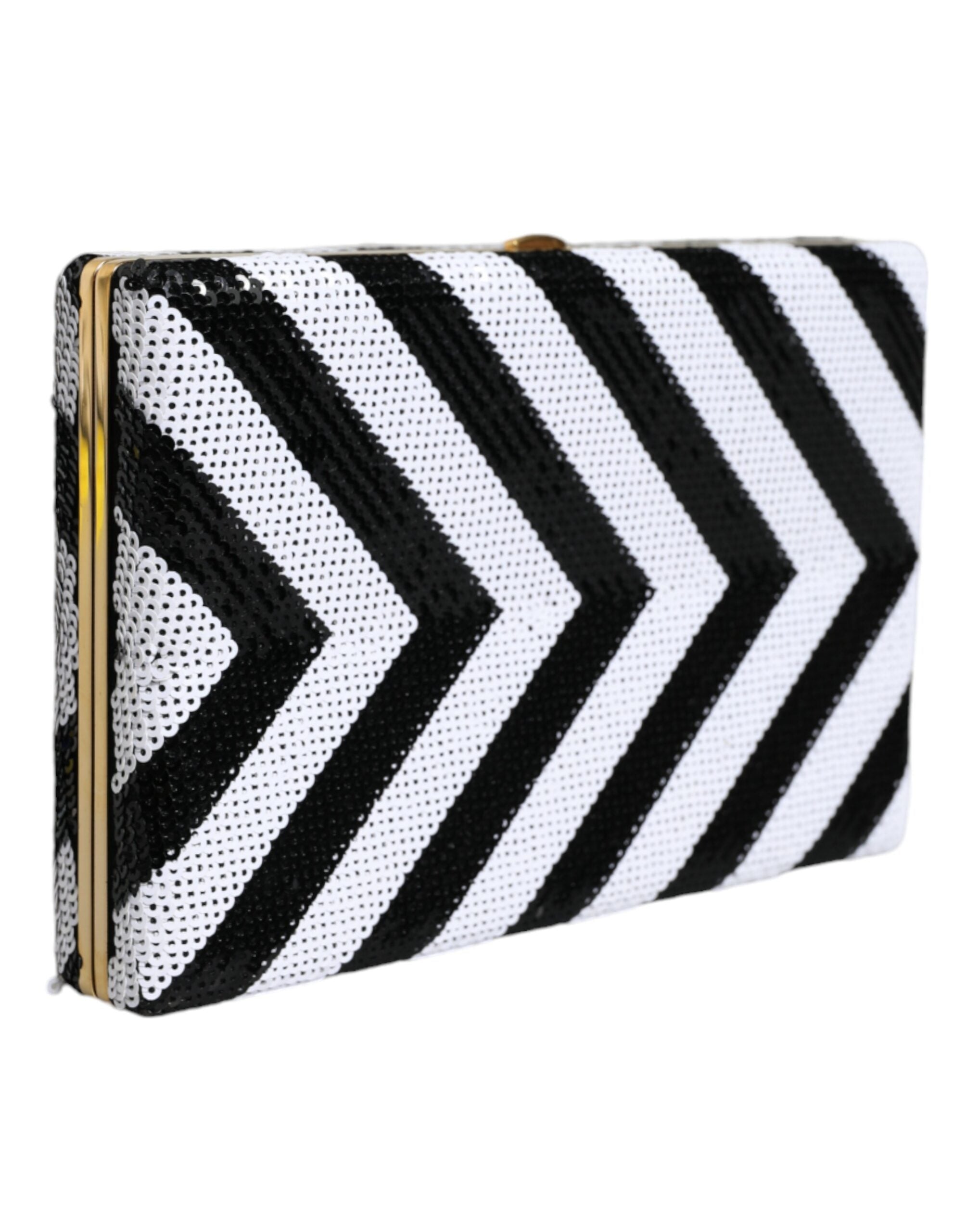 Dolce &amp; Gabbana sort hvidguld ramme clutch aftenfest pung taske