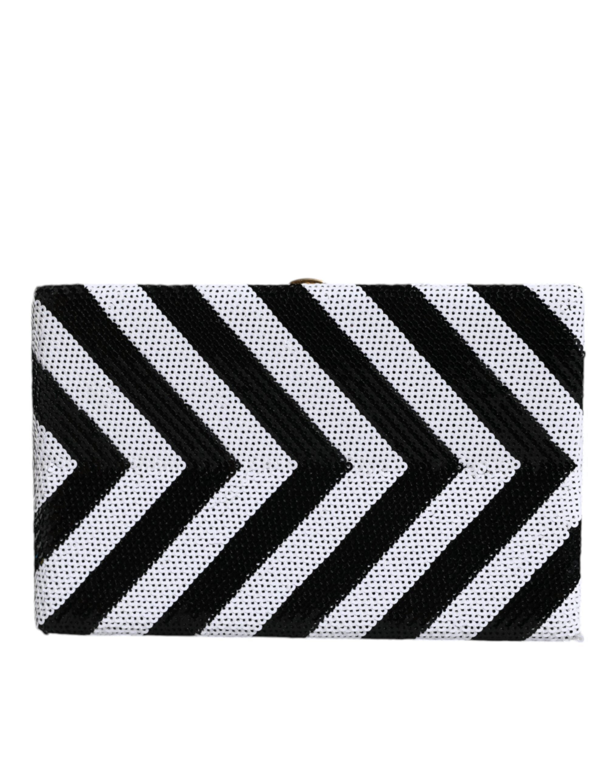 Dolce &amp; Gabbana sort hvidguld ramme clutch aftenfest pung taske