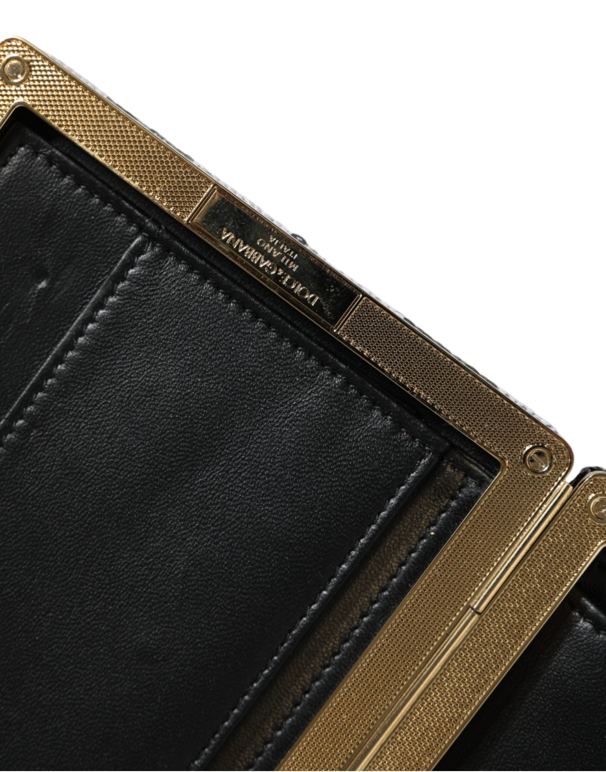 Dolce &amp; Gabbana sort hvidguld ramme clutch aftenfest pung taske