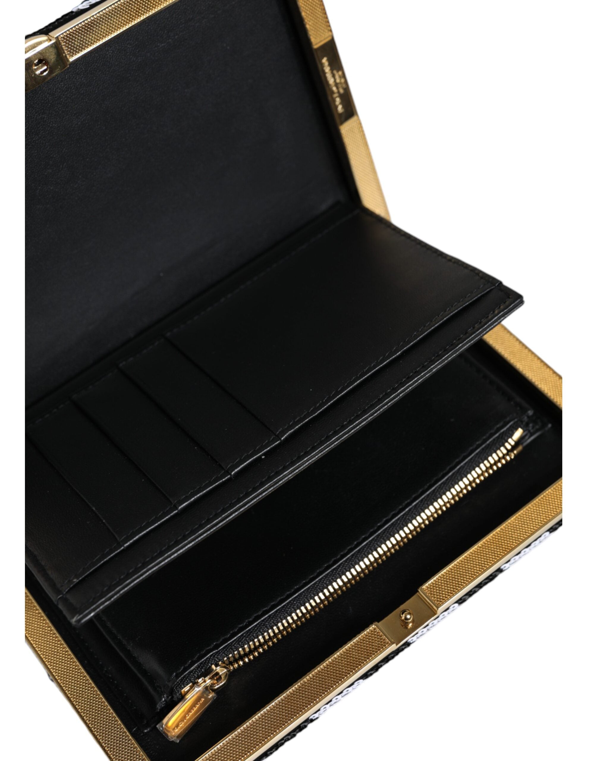 Dolce &amp; Gabbana sort hvidguld ramme clutch aftenfest pung taske