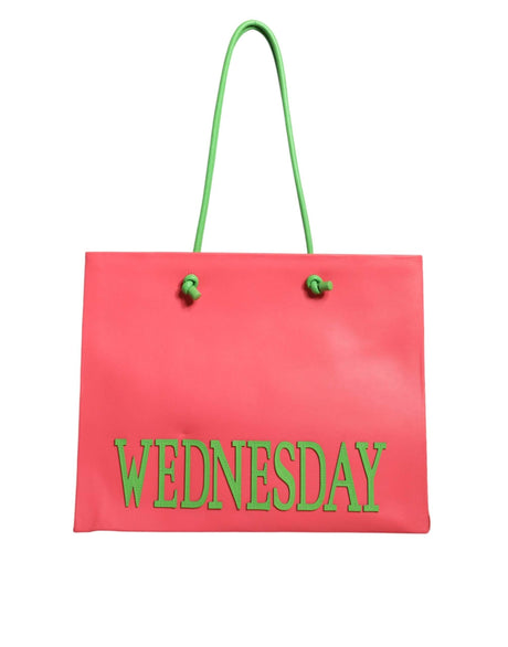 Alberta Ferretti Pink Leather Weekend Wednesday Shopping Tote Bag - Hilstor