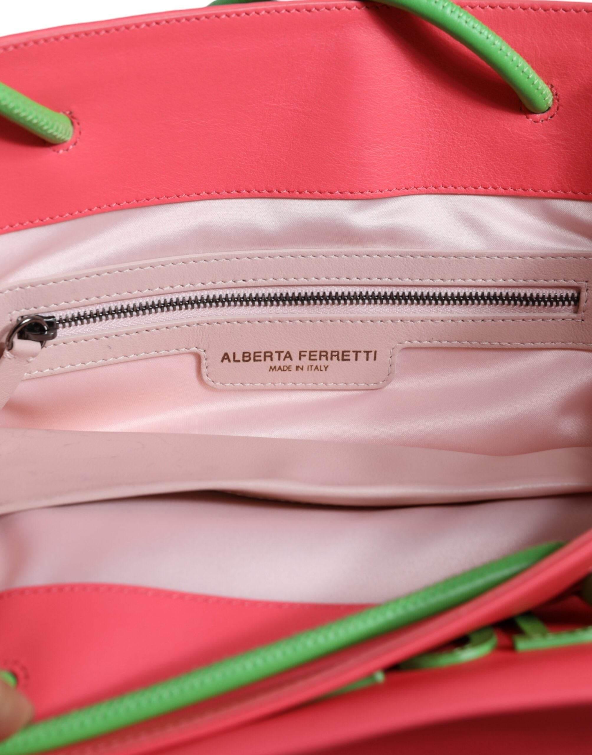 Alberta Ferretti Pink Leather Weekend Wednesday Shopping Tote Bag - Hilstor
