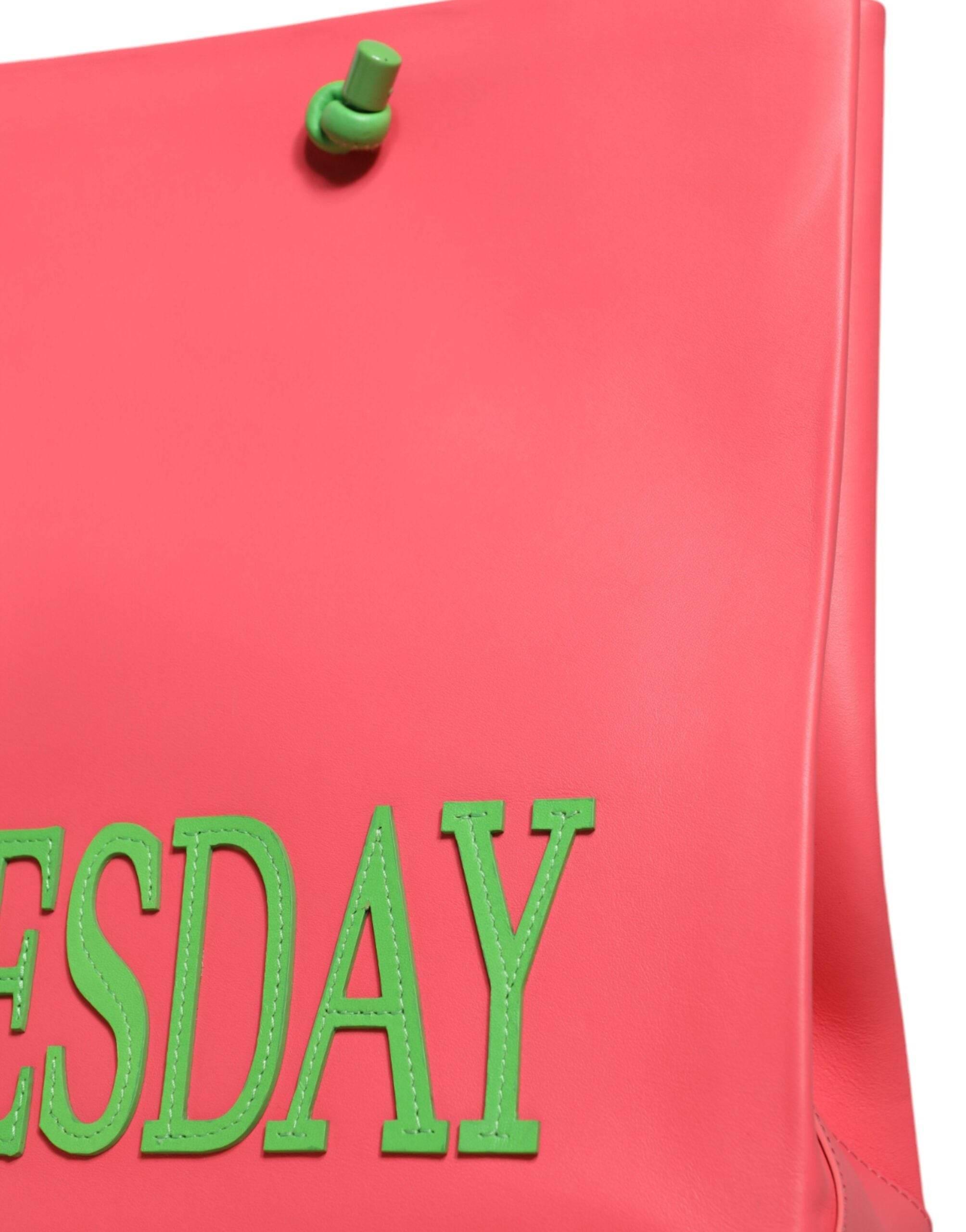 Alberta Ferretti Pink Leather Weekend Wednesday Shopping Tote Bag - Hilstor