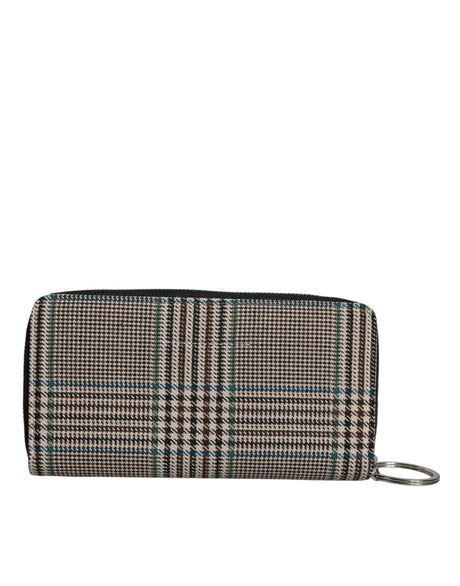 MM6 Maison Margiela Multicolor Houndstooth Continental Zip Around Clutch Wallet - Hilstor