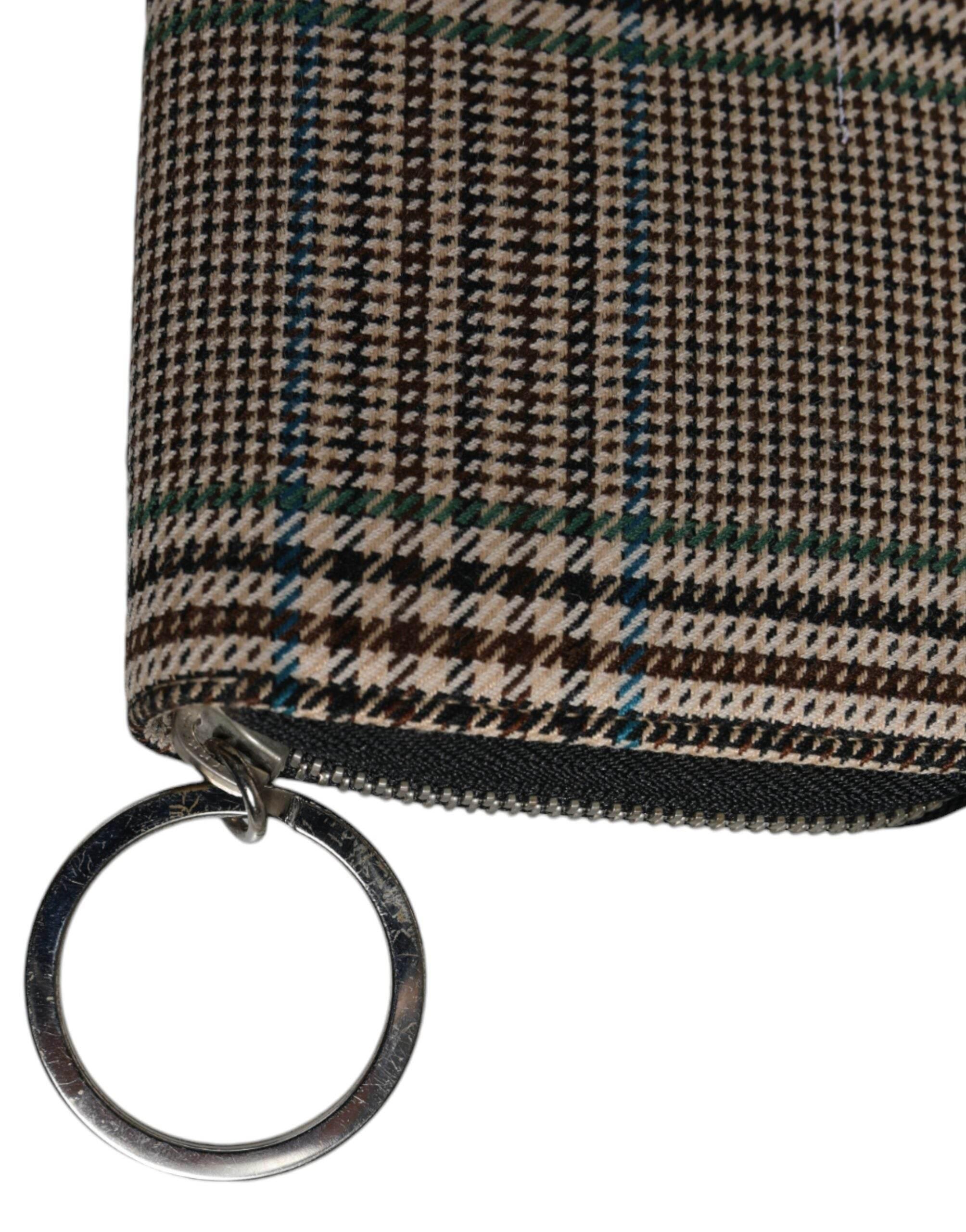 MM6 Maison Margiela Multicolor Houndstooth Continental Zip Around Clutch Wallet - Hilstor