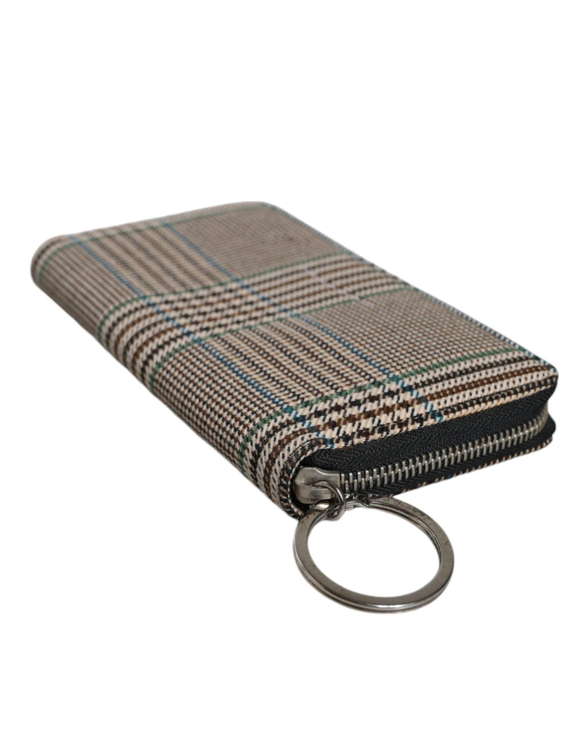 MM6 Maison Margiela Multicolor Houndstooth Continental Zip Around Clutch Wallet - Hilstor