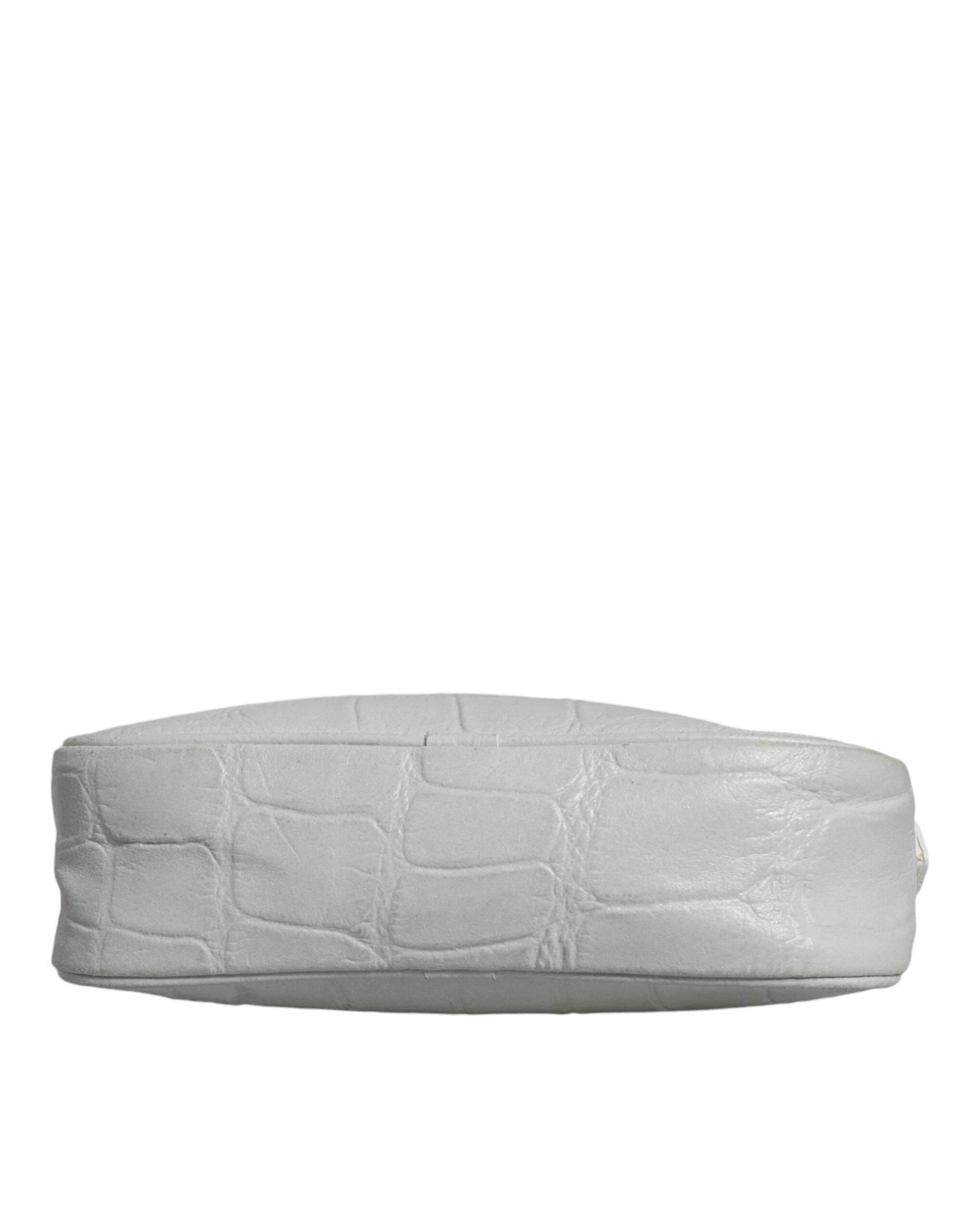 Aniye By White Croc Print Leather Crossbody Sling Bag - Hilstor