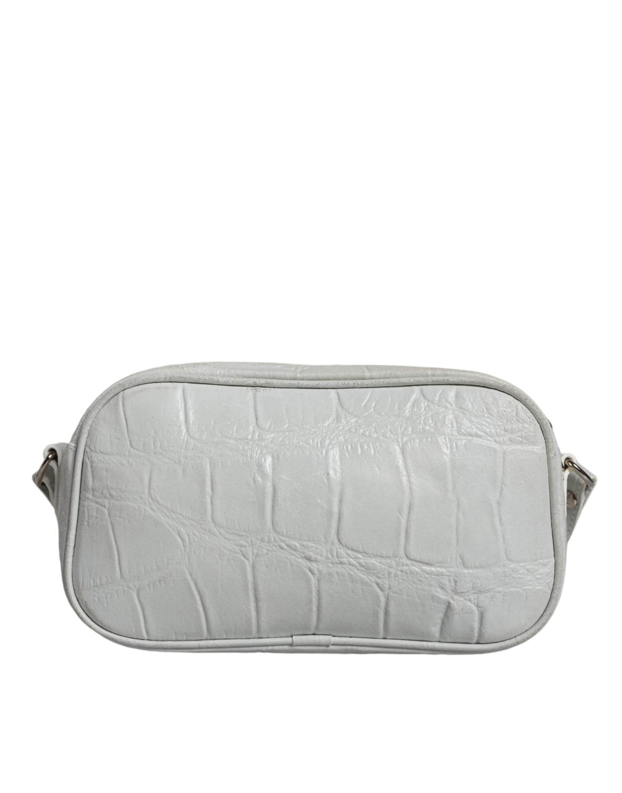 Aniye By White Croc Print Leather Crossbody Sling Bag - Hilstor
