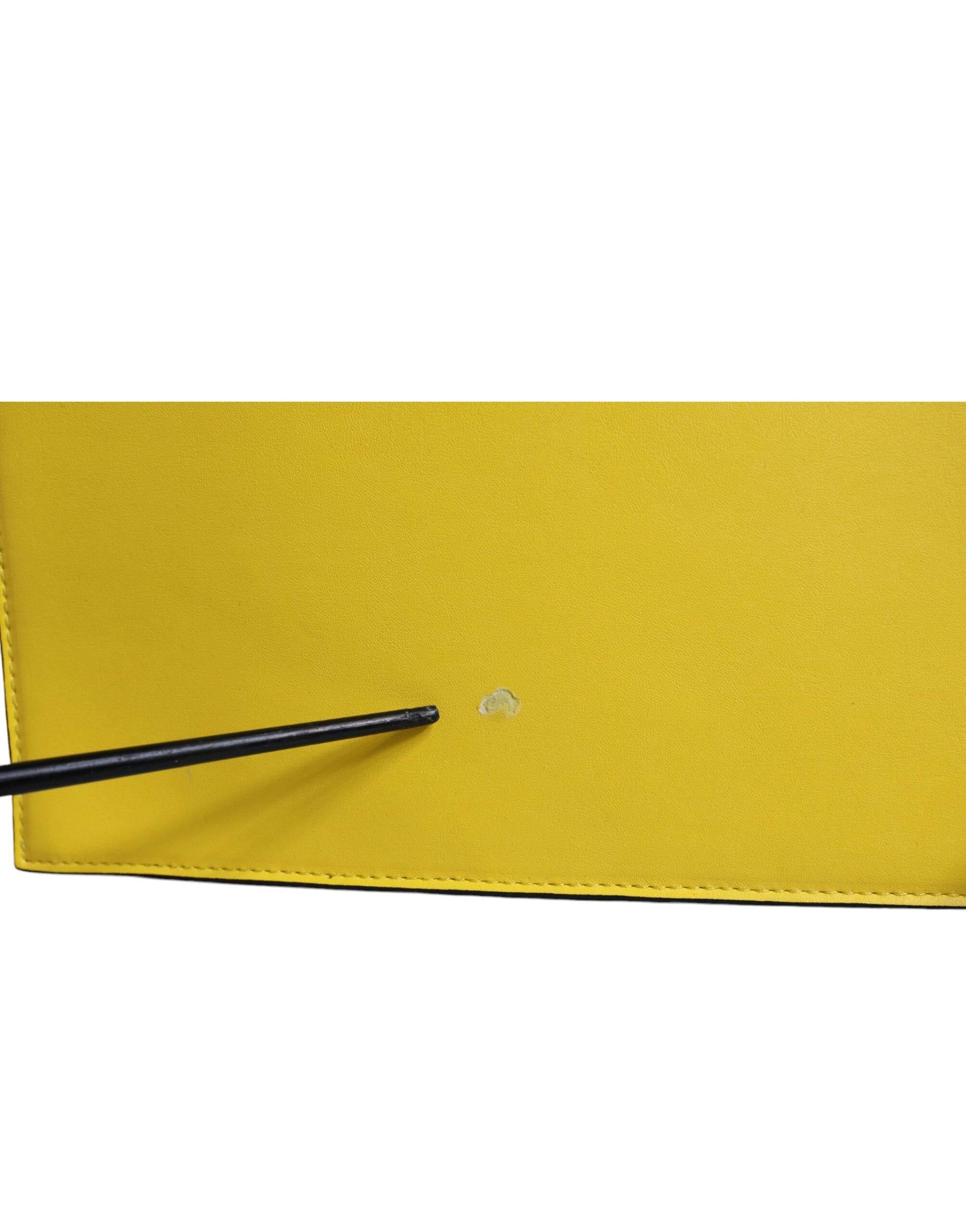 MSGM Yellow Leather Logo Crossbody Sling Shoulder Bag - Hilstor