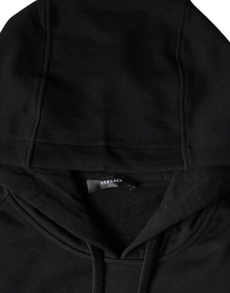 Versace Black Medusa Print Cotton HoodiePullover Sweatshirt Sweater - Hilstor